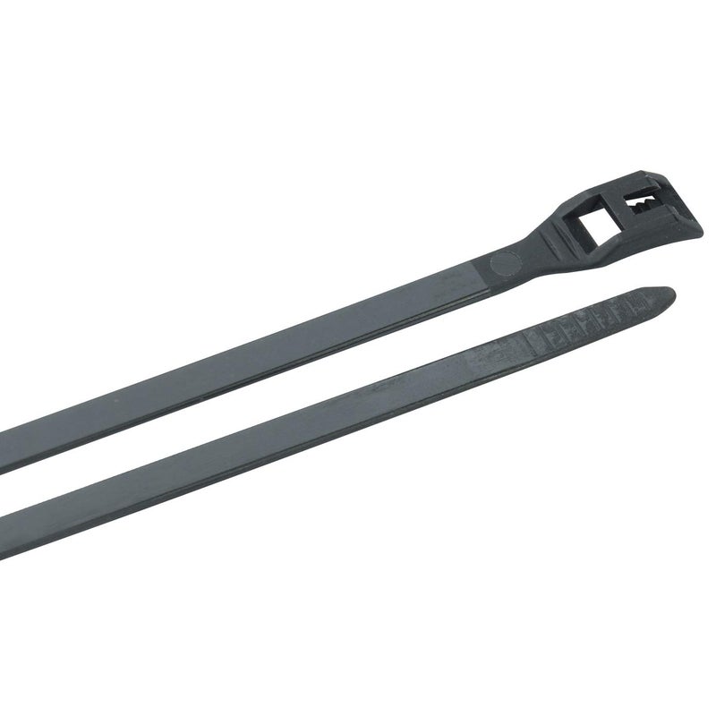 Ancor 199324 Cable Tie, Low Profile, 8"", Black, 20Pc